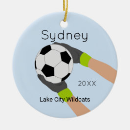 De Cerâmica Ornamento da lembrança do Goalie do futebol