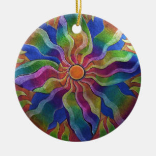 De Cerâmica Ornamento da mandala do Pinwheel