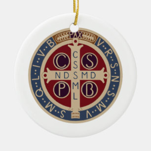 De Cerâmica Ornamento da medalha do St. Benedict