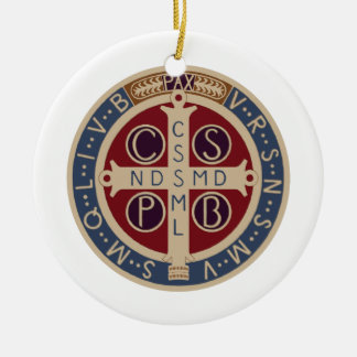De Cerâmica Ornamento da medalha do St. Benedict