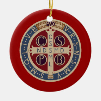 De Cerâmica Ornamento da medalha do St. Benedict