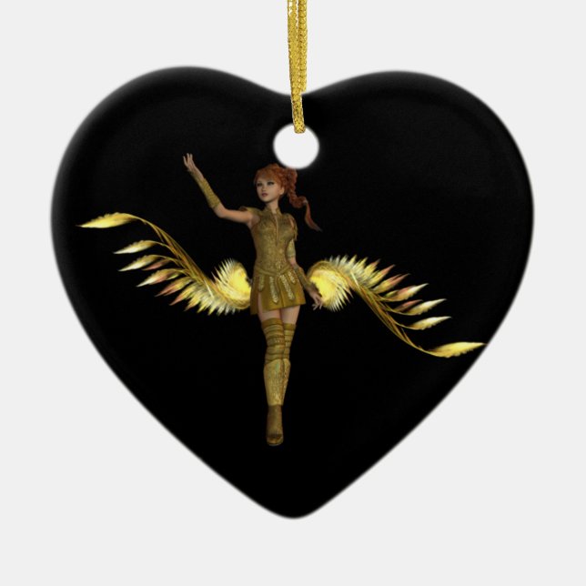 De Cerâmica Ornamento da menina do guerreiro (Frente)