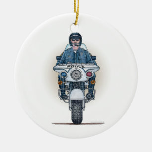De Cerâmica Ornamento da motocicleta da polícia