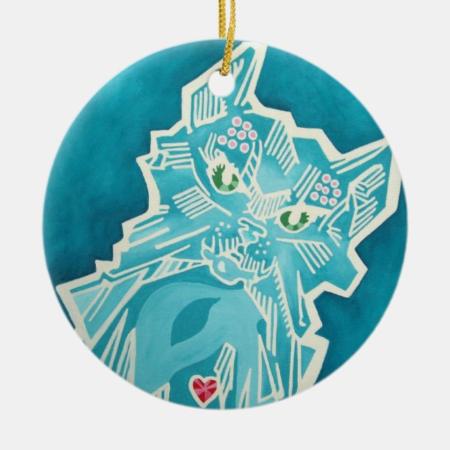 De Cerâmica Ornamento da onça - Bungle (Frente)