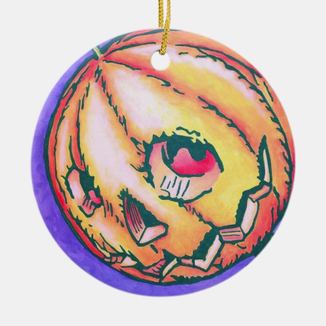 De Cerâmica Ornamento da onça - Jack Pumpkinhead (Frente)