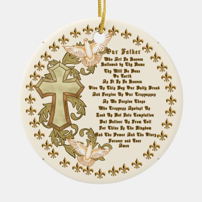 De Cerâmica ornamento da Oração dos Senhores Cristãos (Frente)