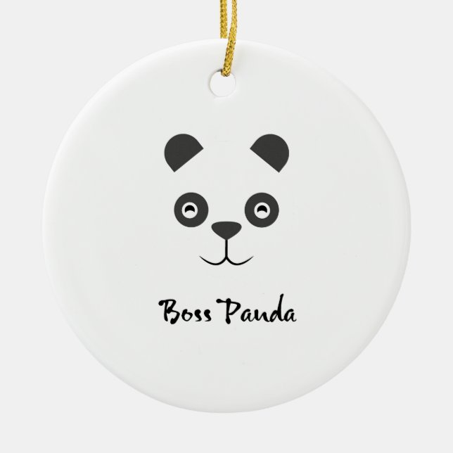 De Cerâmica Ornamento da panda do chefe (Frente)