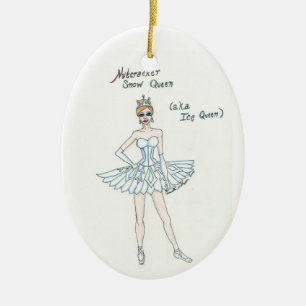 De Cerâmica Ornamento da rainha da neve do Nutcracker