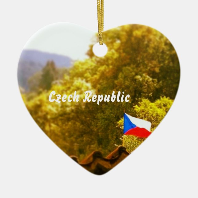 De Cerâmica Ornamento da república checa (Frente)