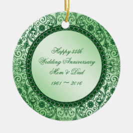 De Cerâmica Ornamento da Ronda do 55.º Aniversário do Elegante