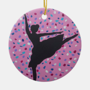 De Cerâmica Ornamento da silhueta da bailarina