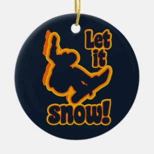 De Cerâmica Ornamento da snowboarding