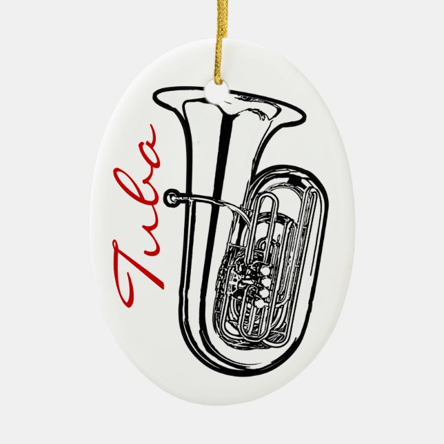 De Cerâmica Ornamento da tuba - Oval (Frente)
