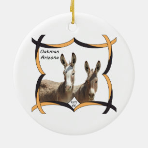 De Cerâmica Ornamento da vida selvagem, burros, Oatman, Arizon