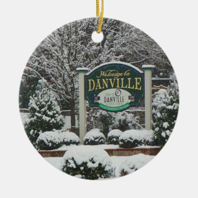 De Cerâmica Ornamento Danville Pensilvânia (Frente)