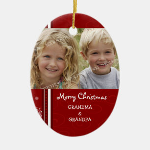 De Cerâmica Ornamento das avós do Feliz Natal da foto