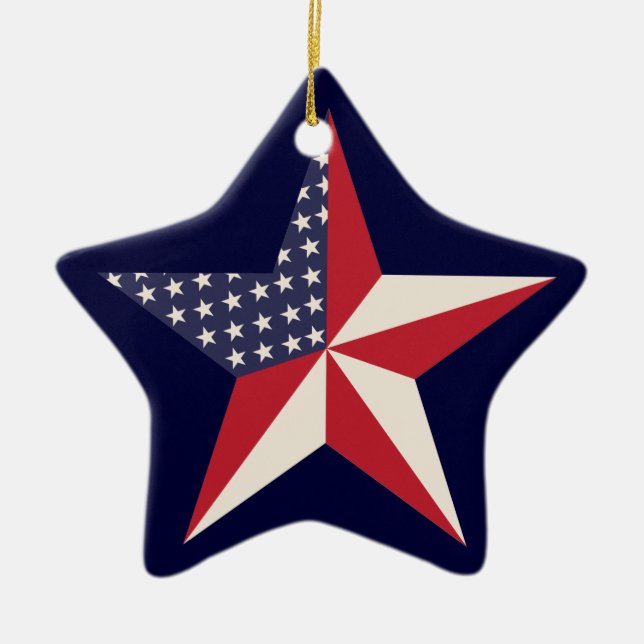 De Cerâmica Ornamento das Estrelas Americanas (Frente)