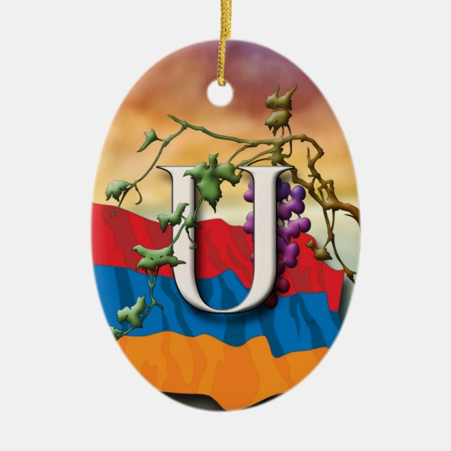 De Cerâmica Ornamento das iniciais "SE" do alfabeto arménio (Frente)