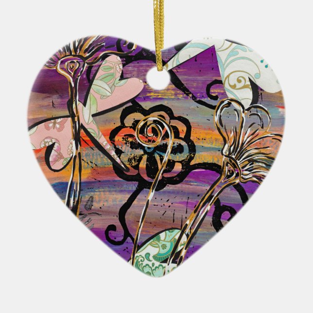 De Cerâmica Ornamento das libélulas 3 (Frente)