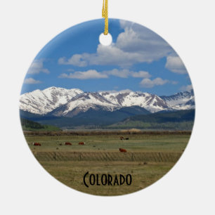 De Cerâmica Ornamento das Montanhas do Colorado Rocky