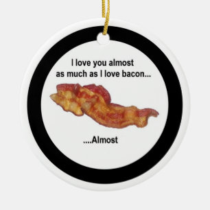 De Cerâmica Ornamento do amor do bacon