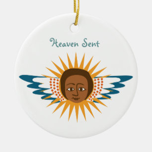 De Cerâmica Ornamento do anjo da adopção