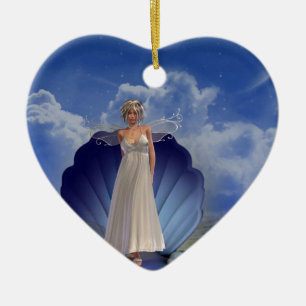 De Cerâmica Ornamento do anjo da água