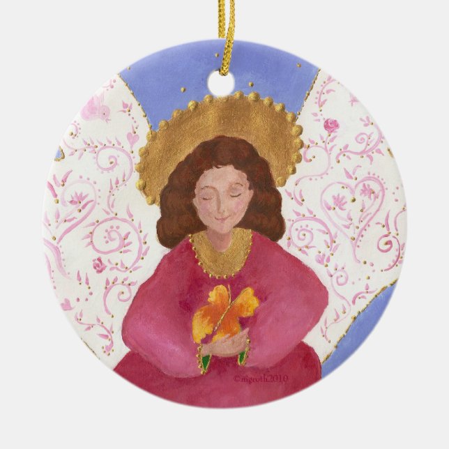 De Cerâmica Ornamento do Anjo da Borboleta (Frente)