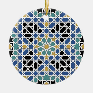 De Cerâmica Ornamento do azulejo do Moorish