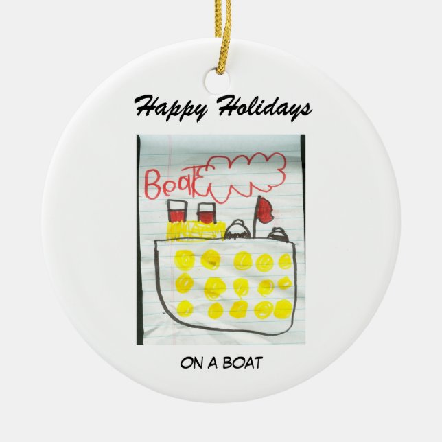 De Cerâmica Ornamento do barco (Frente)