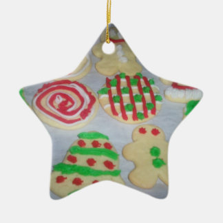 De Cerâmica Ornamento do biscoito do Natal da estrela