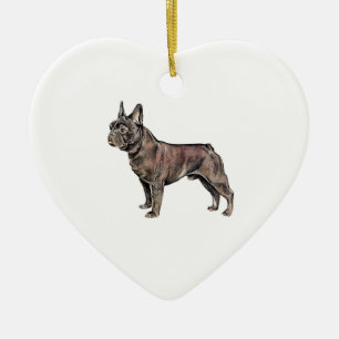De Cerâmica Ornamento do buldogue francês
