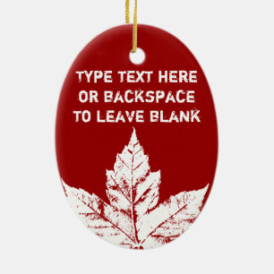 De Cerâmica Ornamento do Canadá - Presente Personalizado para