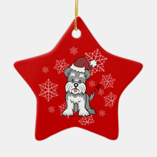 De Cerâmica Ornamento do cão do Schnauzer