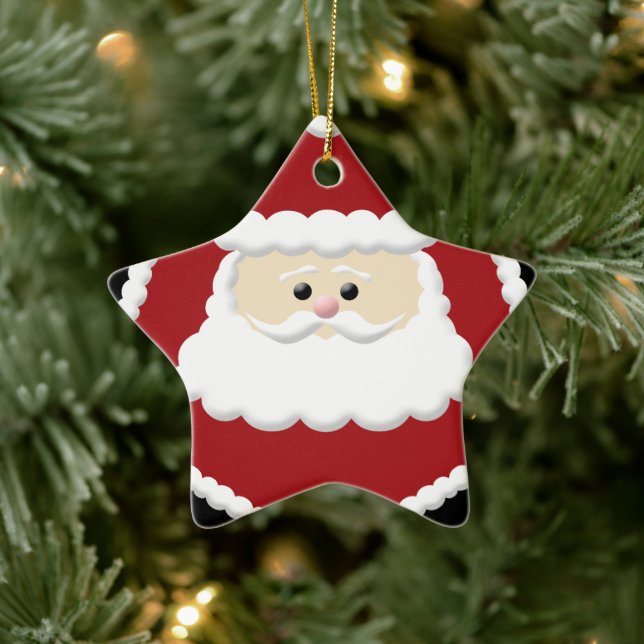 De Cerâmica Ornamento do Cartoon Santa Claus (Árvore)