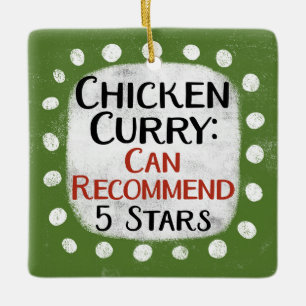 De Cerâmica Ornamento do Chicken Curry Review 5 Stars