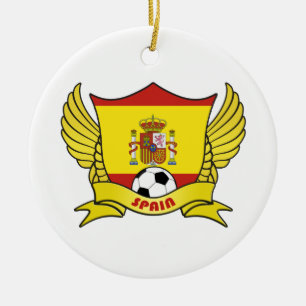 De Cerâmica Ornamento do círculo do futebol da espanha