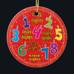 De Cerâmica Ornamento do Círculo Hanukkah<br><div class="desc">Ornamento do Círculo Hanukkah</div>