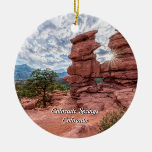 De Cerâmica Ornamento do Círculo Sunset do Colorado Twins Siam