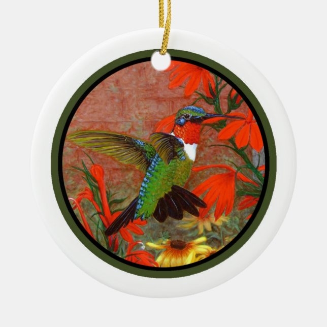 De Cerâmica Ornamento do colibri - personalize-o! (Frente)