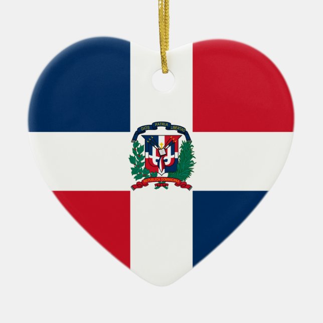De Cerâmica Ornamento do coração da bandeira da República (Frente)
