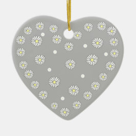 De Cerâmica Ornamento do Coração - Daisy
