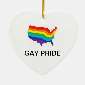 DE CERÂMICA ORNAMENTO DO CORAÇÃO DO ORGULHO GAY