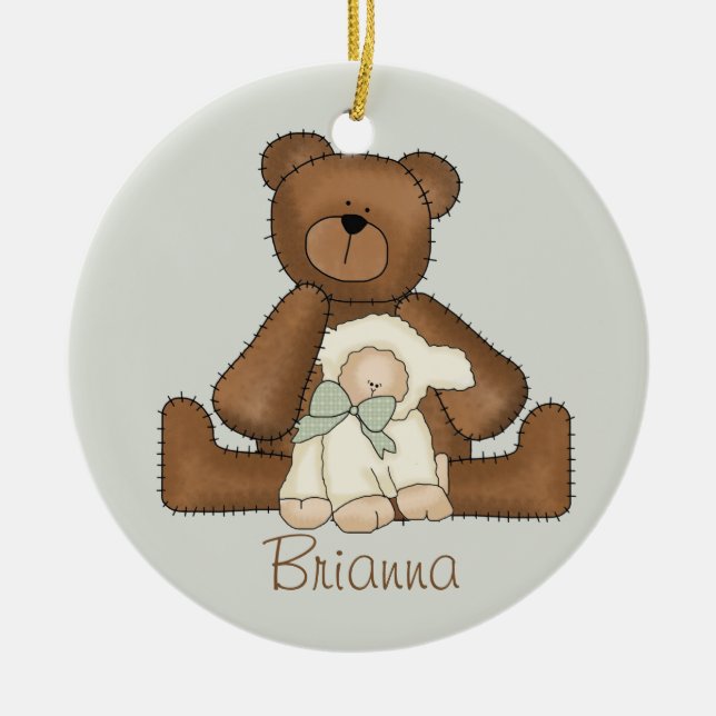 De Cerâmica Ornamento do cordeiro do comunhão (Frente)