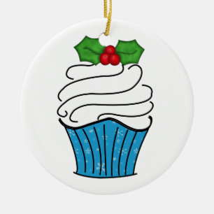 De Cerâmica Ornamento do cupcake