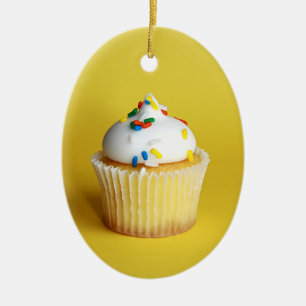 De Cerâmica Ornamento do cupcake