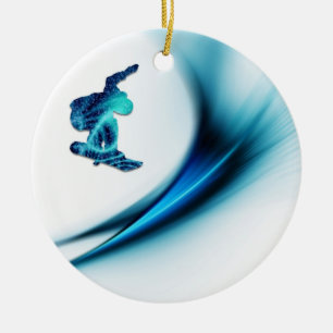 De Cerâmica Ornamento do design do Snowboard