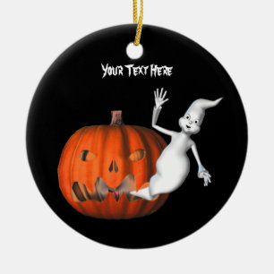 De Cerâmica Ornamento do Dia das Bruxas Ghost Pumpkin Cute