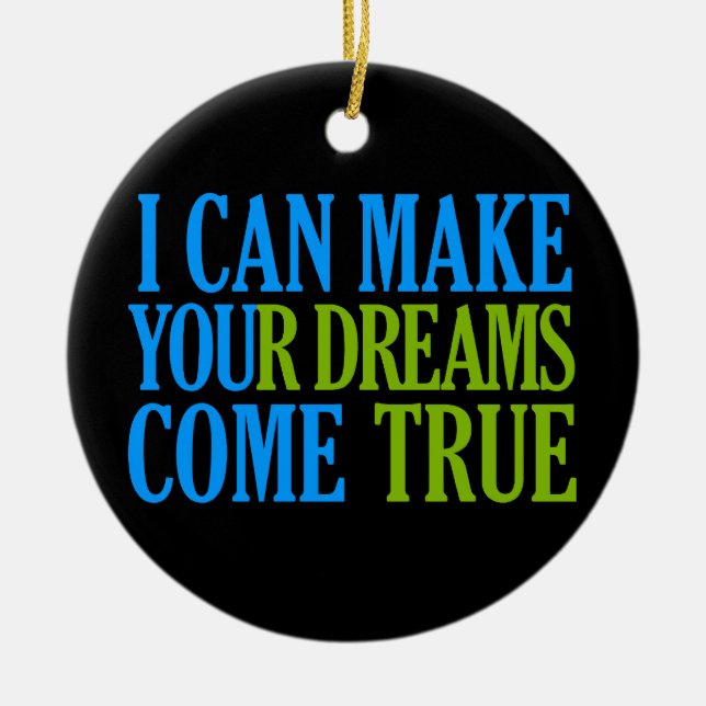 De Cerâmica Ornamento do Dream Maker, personalizável (Frente)