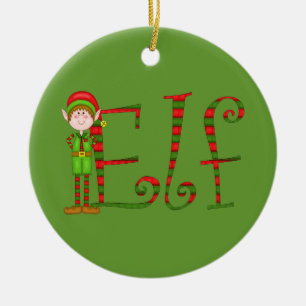 De Cerâmica Ornamento do duende do Natal